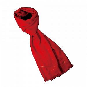 【PEONY】牡丹雅頌 紅色水晶暗花頸巾