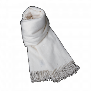 【SNOW WHITE】白雪之約華麗高雅100%全羊絨珍珠頸巾